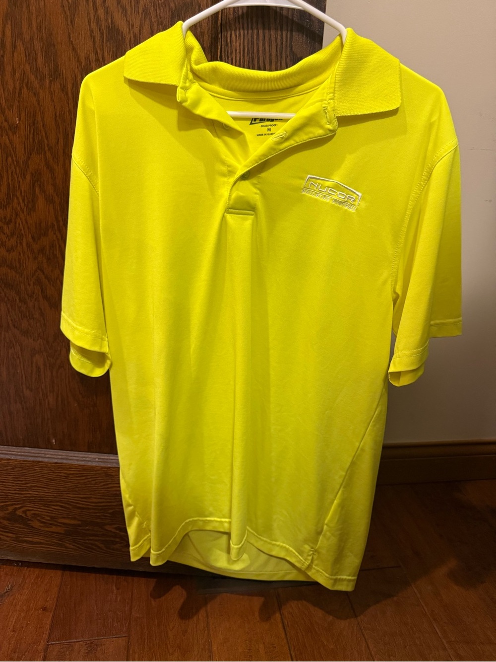 High-Visibility Yellow Nucor Men's Polo Shirt